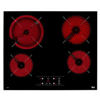 Sklokeramický panel Teka TR 6420 Černé sklo, zabroušený okraj