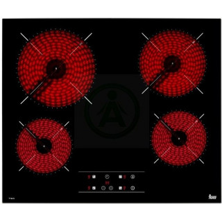 Sklokeramický panel Teka TT 6415 BK Černé sklo, nerezový rámeček