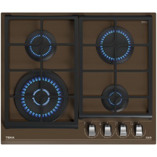 Skleněná plynová varná deska Teka GZC 64320 XBC LB London Brick Brown Glass