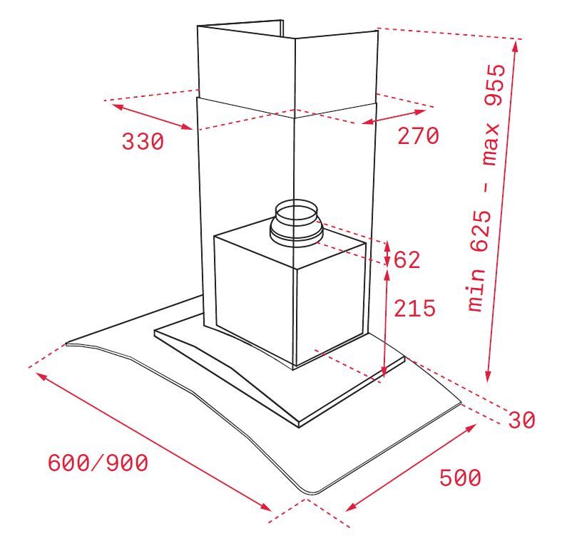 Komínový odsavač par Teka NC 680 X Nerez - 40455330 | eshop-teka.cz