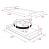 Stropní odsavač par Teka DHT 1285 ISLAND X Nerez Stropní odsavač par Teka DHT 1285 ISLAND X Nerez