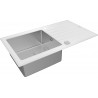 Kuchyňský dřez Teka Diamond RS15 1B 1D 86 Bílé sklo/nerez Kuchyňský dřez Teka Diamond RS15 1B 1D 86 Bílé sklo/nerez