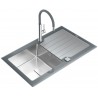 Kuchyňský dřez Teka Diamond RS15 1B 1D 86 Šedé sklo/nerez Kuchyňský dřez Teka Diamond RS15 1B 1D 86 Šedé sklo/nerez
