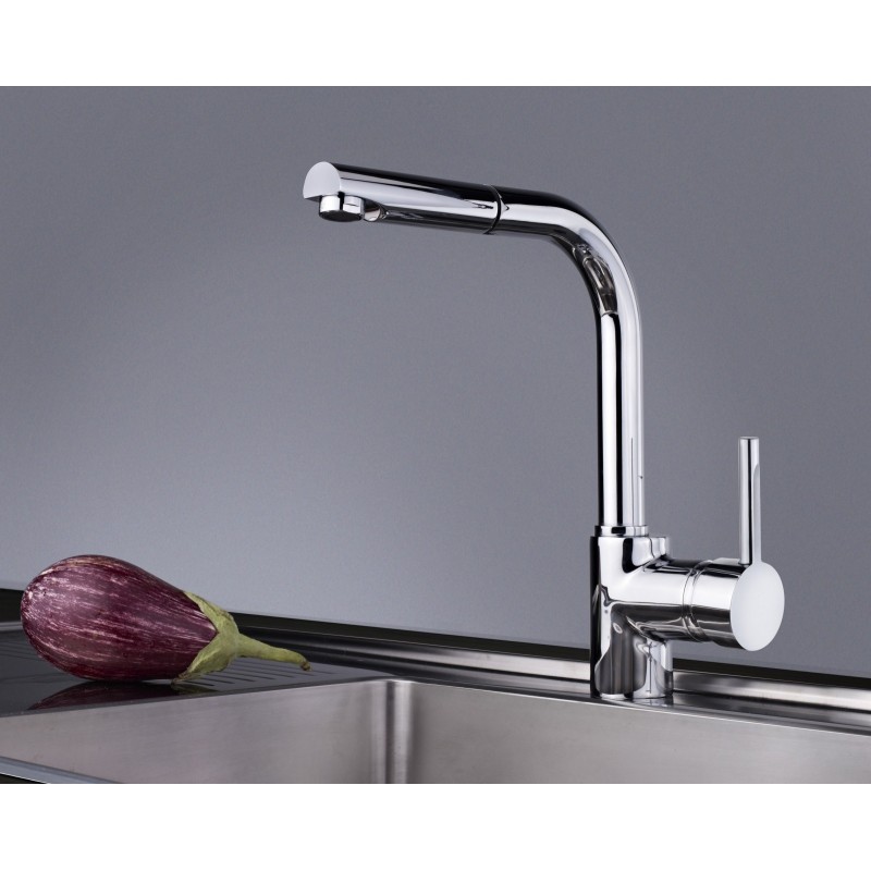 Faucets Ark Grifo Teka Ark 938 Negro Teka Spiral Chrome Kitchen