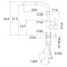 Kuchyňská baterie Teka UNI 9331 BK Černá Kuchyňská baterie Teka UNI 9331 BK Černá