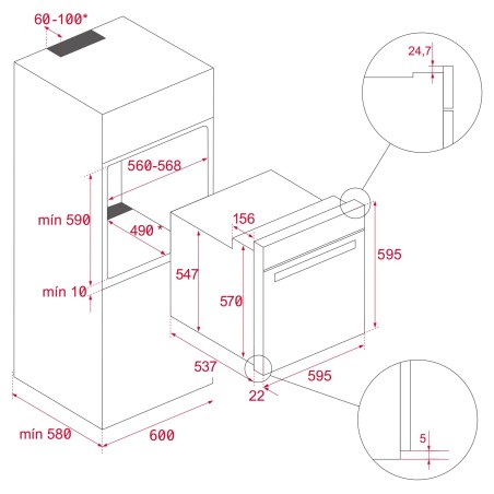 Multifunkční trouba Teka NEO HSB 6360 FBK Černá Multifunkční trouba Teka NEO HSB 6360 FBK Černá
