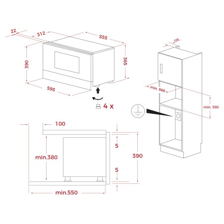 Mikrovlnná trouba Teka NEO MS 6220 BIS L FBK Full Black